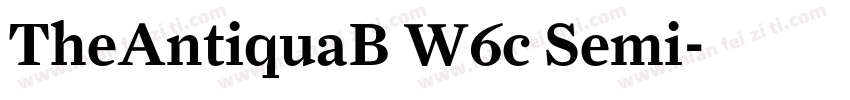 TheAntiquaB W6c Semi字体转换